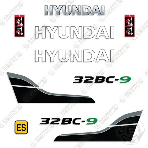 Fits Hyundai 32Bc-9 Decal Kit Forklift 1