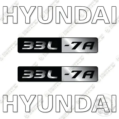 Fits Hyundai 33L-7A Decal Kit Forklift 1