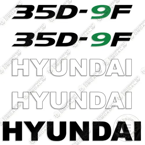 Hyundai 35D-9F Decal Kit Forklift 1