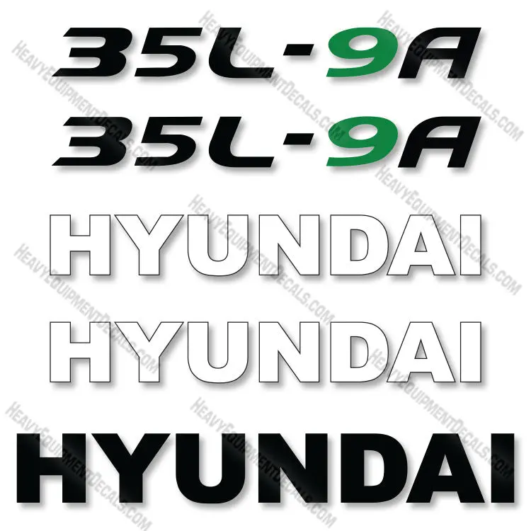 Hyundai 35L-9A Decal Kit Forklift 1