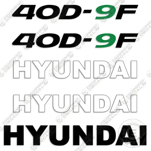 Hyundai 40D-9F Decal Kit Forklift 1