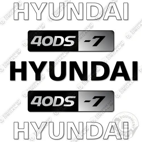 Hyundai 40Ds-7 Decal Kit Forklift 1