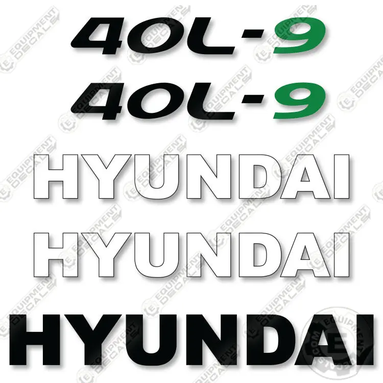 Hyundai 40L-9 Decal Kit Forklift 1