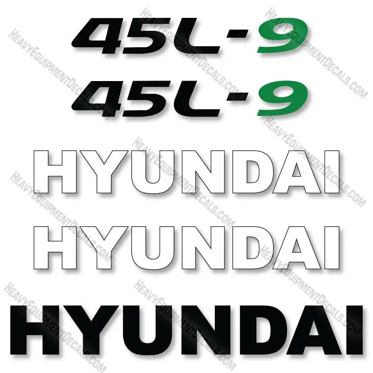 Hyundai 45L-9 Decal Kit Forklift 1