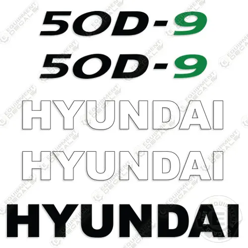 Hyundai 50D-9 Decal Kit Forklift 1