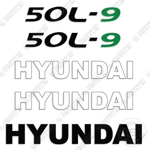 Hyundai 50L-9 Decal Kit Forklift 1