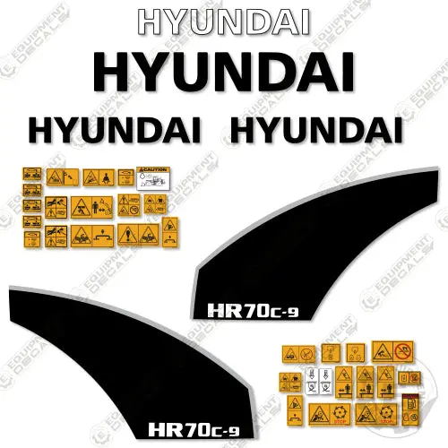 Fits Hyundai Hr70c-9 Decal Kit Wheel Loader 1