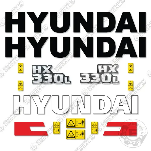 Fits Hyundai Hx330l Decal Kit Excavator 1
