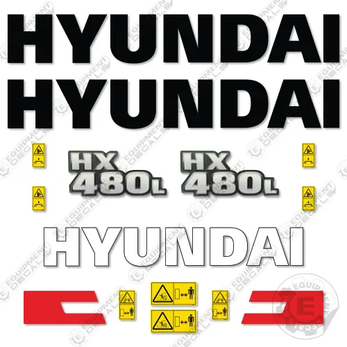 Fits Hyundai Hx480l Decal Kit Excavator 1
