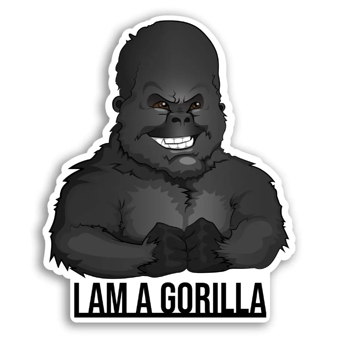 I Am A Gorrilla Sticker 1
