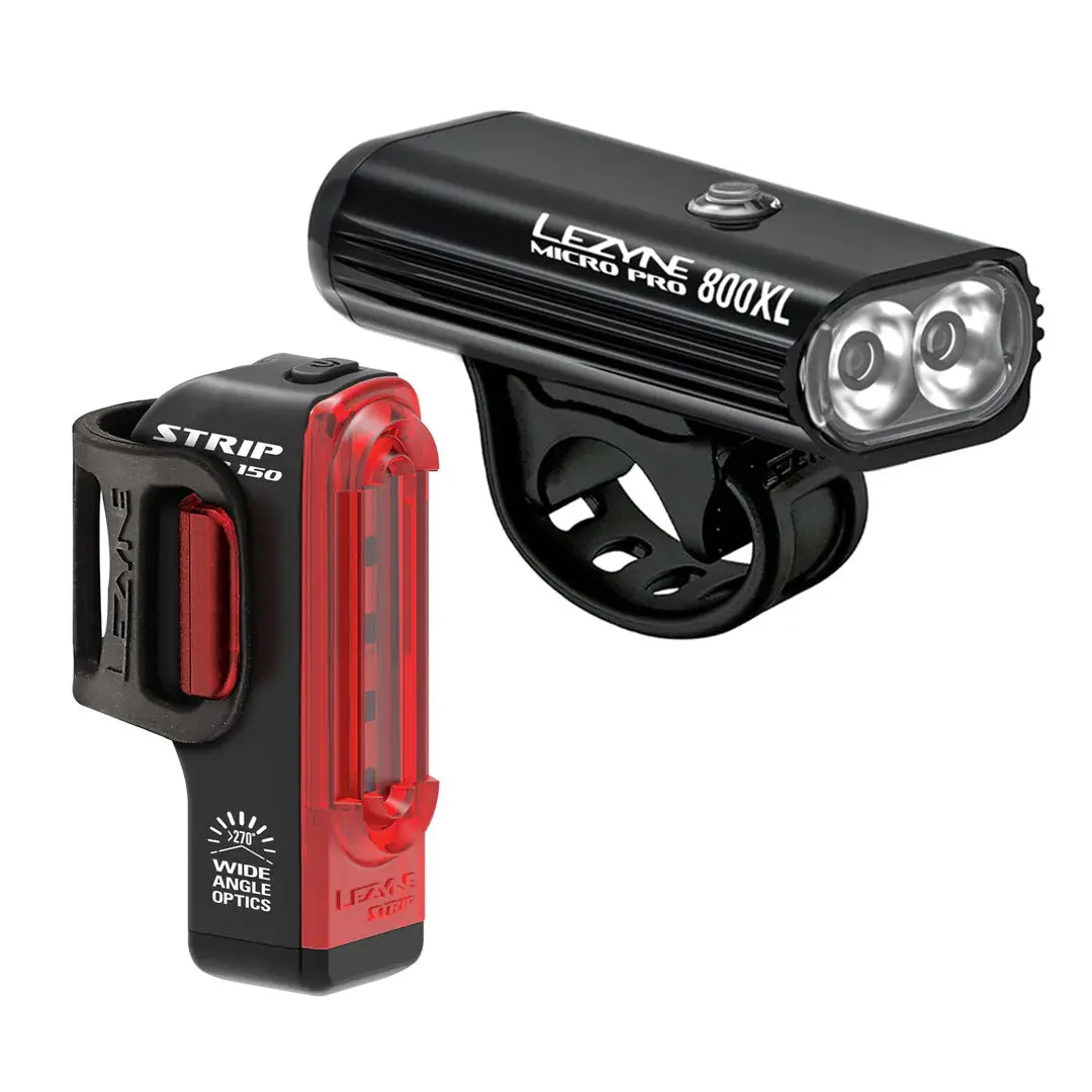 Lezyne Micro Drive Pro 800Xl/Strip Drive 150 Usb Light Set 1