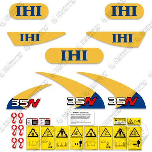 Fits Ihi 35N Decal Kit Mini Excavator 1