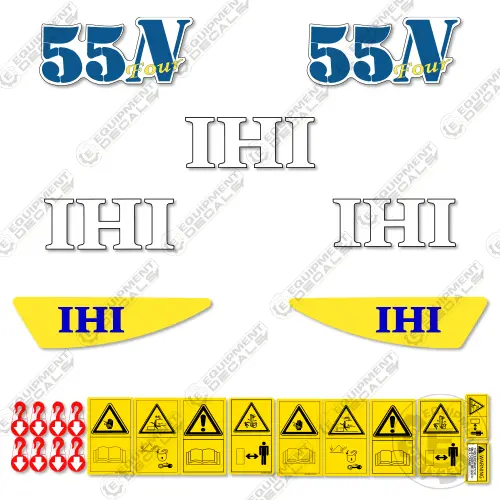 Fits Ihi 55N4 Decal Kit Mini Excavator 1