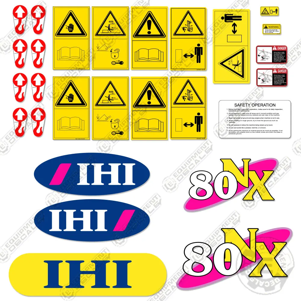 Fits Ihi 80Nx Decal Kit Mini Excavator 1
