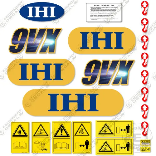 Fits Ihi 9Vx-3 Decal Kit Mini Excavator 1