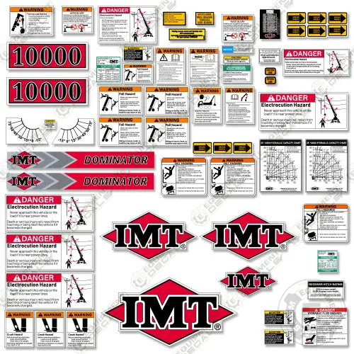 Fits Imt 10000 30' Decal Kit With Safety Stickers - Crane Truck 1