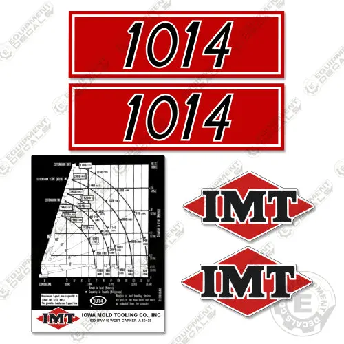 Fits Imt Crane Truck 1014 Series Decal Kit 1