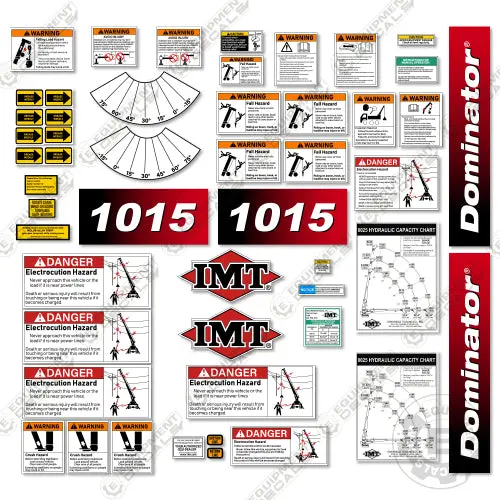 Fits Imt 1015 Decal Kit With Safety Stickers - Crane Truck (New Style) 1