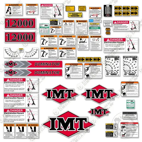 Fits Imt 12000 25' Decal Kit With Safety Stickers - Crane Truck 1
