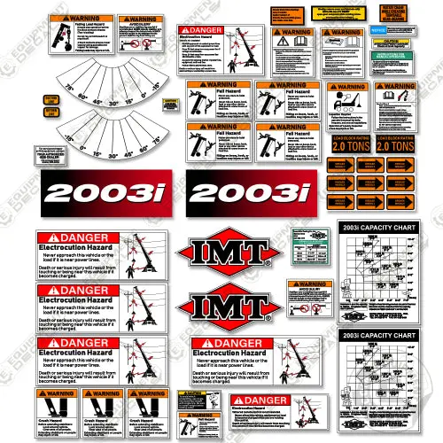Fits Imt 2003I Decal Kit Full Safety Set With Logos 1
