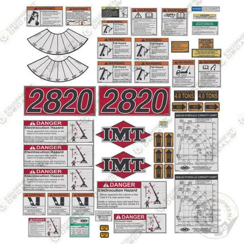 Fits Imt 2820 Decal Kit - Full Safety Set 1