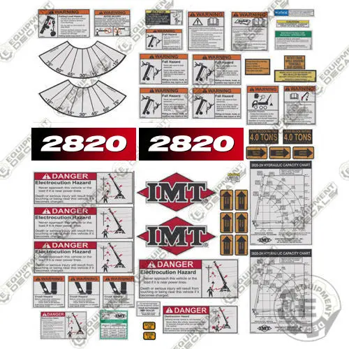 Fits Imt 2820 Decal Kit - Full Safety Set 1