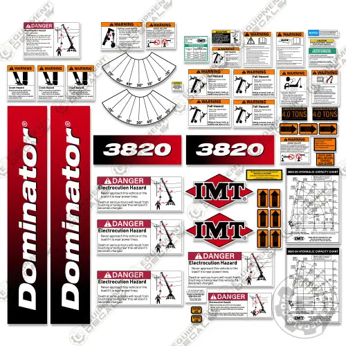 Fits Imt Crane Truck 3820 Series Decal Package (Newer Style) 1