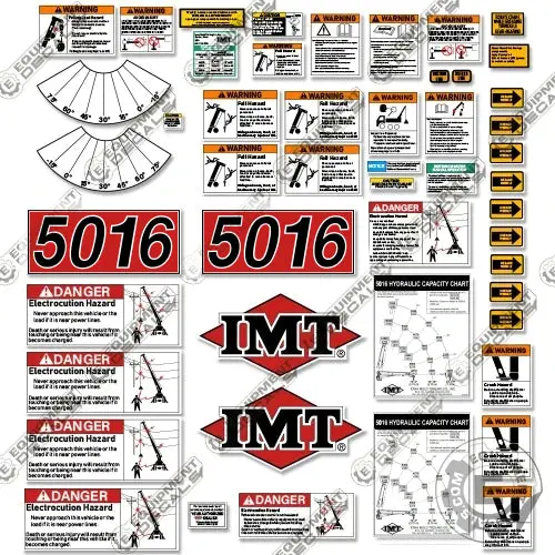Fits Imt 5016 Decal Kit Full Safety Decal Kit With Logos 1