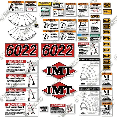 Fits Imt Crane Truck 6022 Decal Kit 1