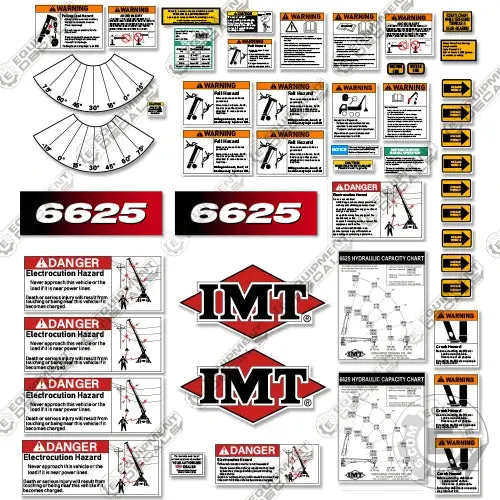 Fits Imt Crane Truck 6625 Decal Kit - (New Style) 1