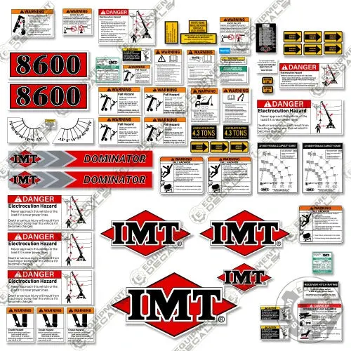 Fits Imt 8600 Decal Kit With Safety Stickers - Crane Truck (22 Ft Version) 1