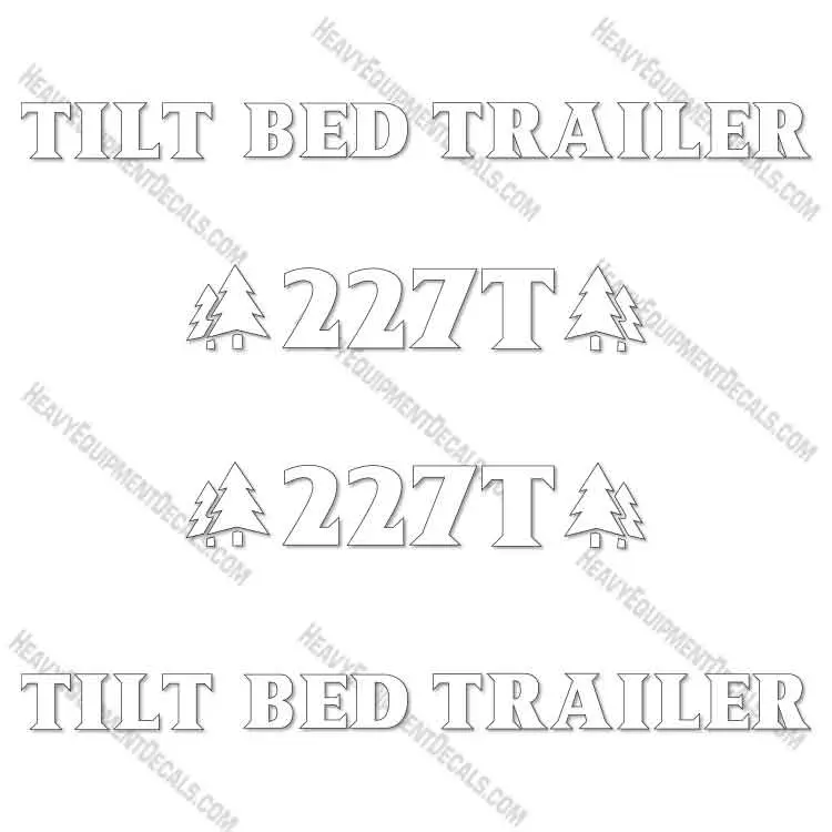 Industrias America 227T Decal Kit Tilt Bed Trailer 1