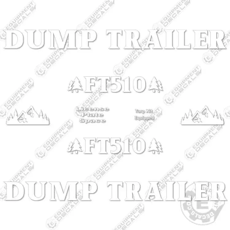 Fits Industrias America Ft510 Trailer Decal Kit 1