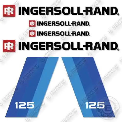 Fits Ingersoll-Rand 125 Compressor Decal Kit 1
