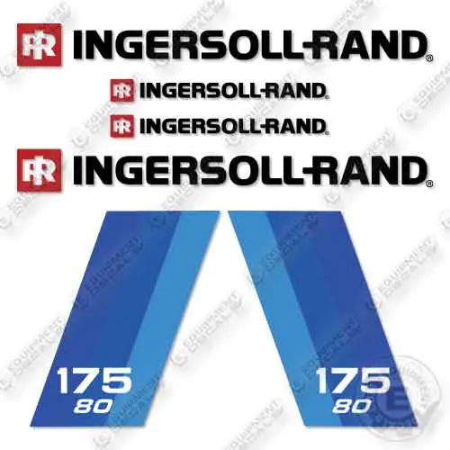 Fits Ingersoll-Rand 175 80 Compressor Decal Kit 1