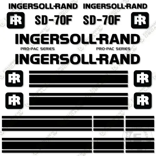 Fits Ingersoll Rand Sd70f Decal Kit Roller (Pro-Pac Series) 1