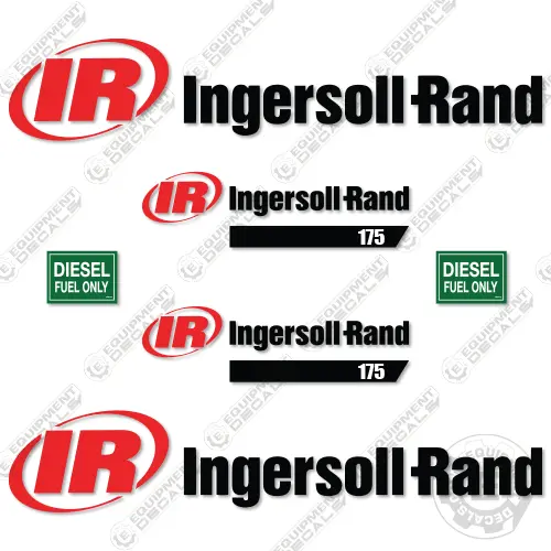 Fits Ingersoll-Rand 175 Decal Kit Skid Mounted Compressor 1