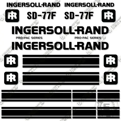 Fits Ingersoll Rand Sd77f Decal Kit Roller (Pro-Pac Series) 1
