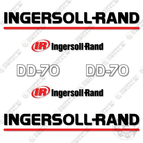Fits Ingersoll-Rand Dd-70 Decal Kit Roller 1