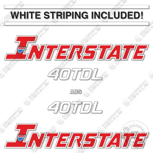 Fits Interstate 40Tdl Decal Kit (Set Of 2) 1