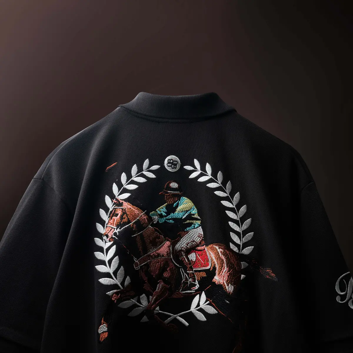 Black Saddle League Polo T-Shirt 1