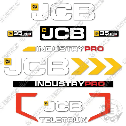 Fits Jcb 35-26D Industry Pro Decal Kit Telehandler 1
