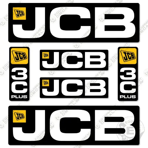 Fits Jcb 3C+ Decal Kit Backhoe (New Style) 1