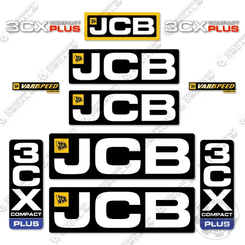 Fits Jcb 3Cx Compact Plus Decal Kit Backhoe 1