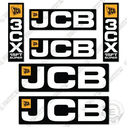 Fits Jcb 3Cx Decal Kit Backhoe (15 Ft Super) 1