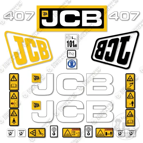 Fits Jcb 407 Decal Kit Wheel Loader (2014 - 2019) 1