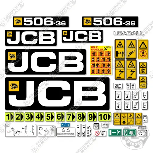 Fits Jcb 506-36 (2018) Decal Kit Telehandler 1