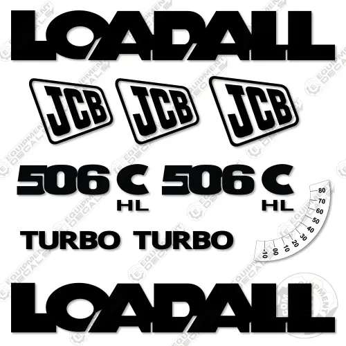 Fits Jcb 506C Hl Decal Kit Telehandler (Older Style) 1