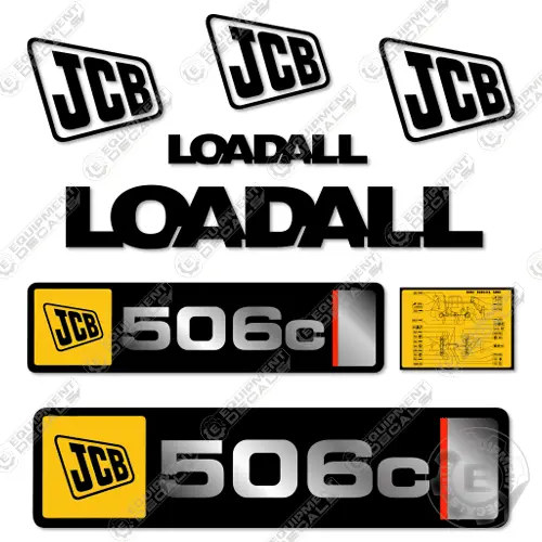 Fits Jcb 506C Loadall Decal Kit Telehandler 1