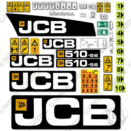 Fits Jcb 510-56 Decal Kit (2012) Telehandler 1